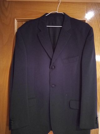 Traje de boda negro y gris