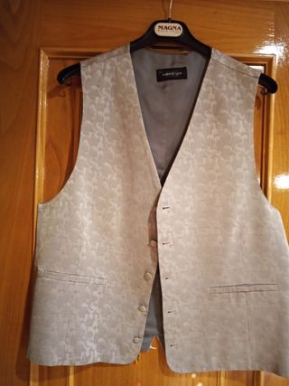 Traje de boda negro y gris