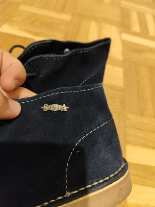 Zapatos de ante azul marino