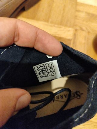 Zapatos de ante azul marino