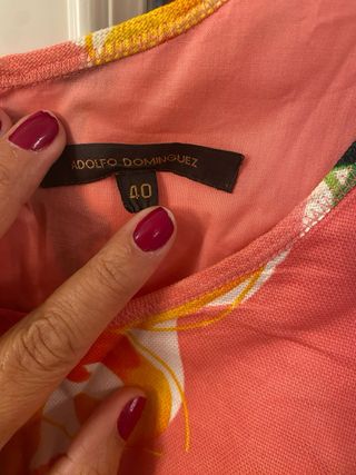 Vestido Adolfo Dominguez Talla 40 Flores