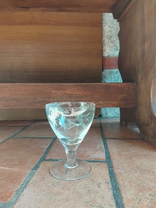 Set 14 Bicchieri Cristallo Decorati a mano Vintage