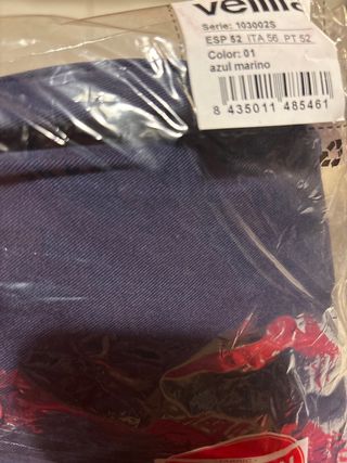 Pantalones Velilla Talla 52 Azul Marino