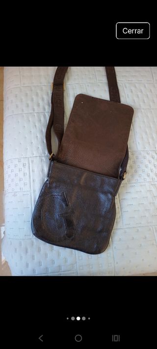 Bandolera hombre marrón