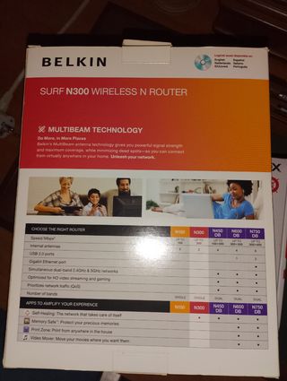 Router N Belkin N300 Surf 300Mbps