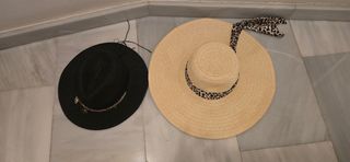 Lote 2 Sombreros Verano (Negro y Beige)
