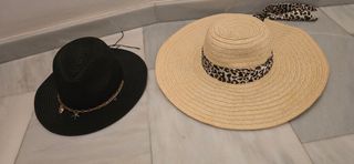 Lote 2 Sombreros Verano (Negro y Beige)