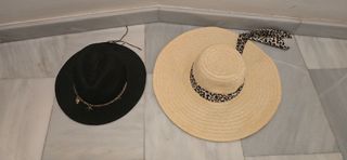 Lote 2 Sombreros Verano (Negro y Beige)