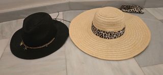 Lote 2 Sombreros Verano (Negro y Beige)