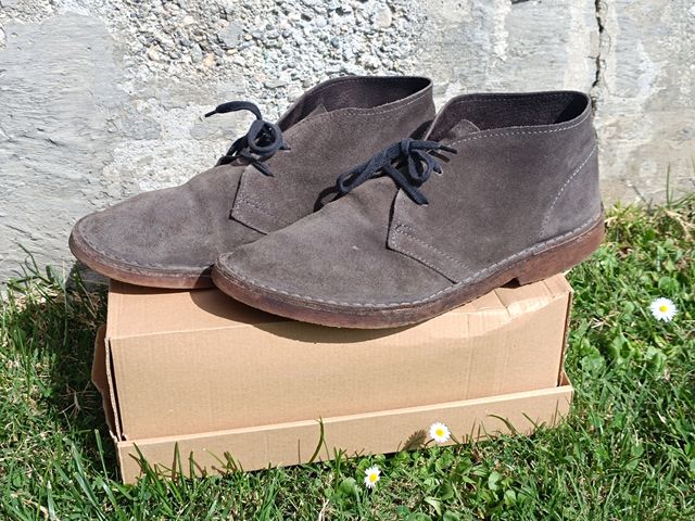 Botas Desert Boots Polacchine Piel Gris