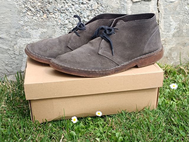 Botas Desert Boots Polacchine Piel Gris