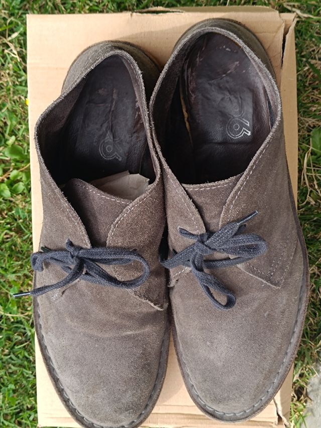 Botas Desert Boots Polacchine Piel Gris