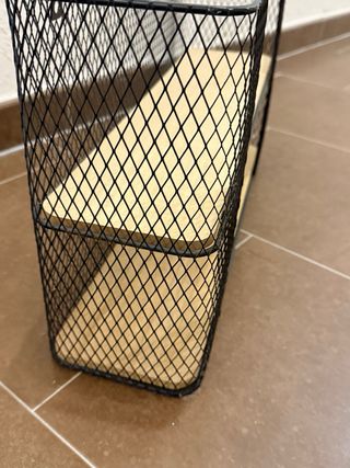 Estantería de pared rejilla y madera