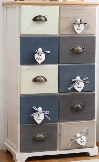 Cajonera Rebecca Mobili 10 cajones estilo vintage