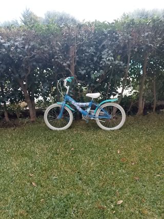 Bicicleta azul para niños