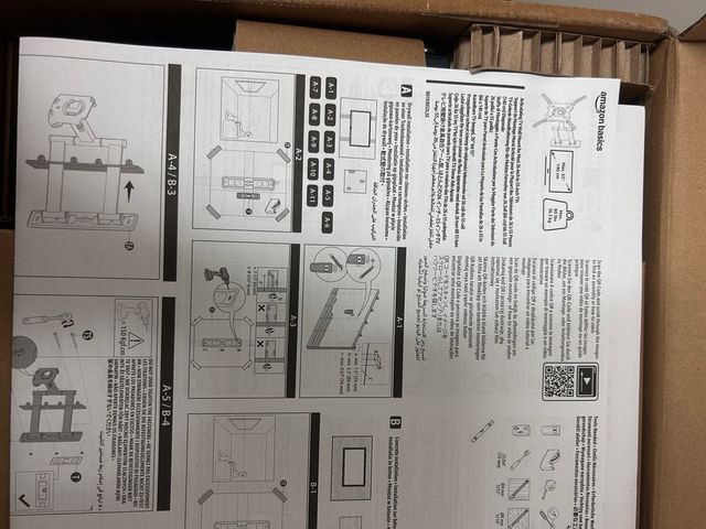 Soporte Pared TV Amazon nuevo -  Negro