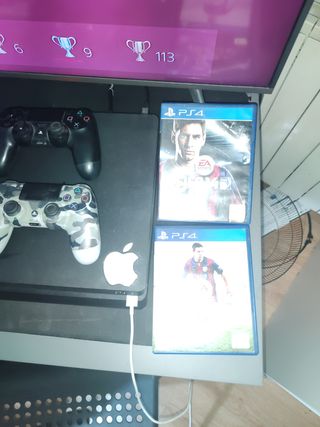 PS4 1TB Negra + 2 Mandos