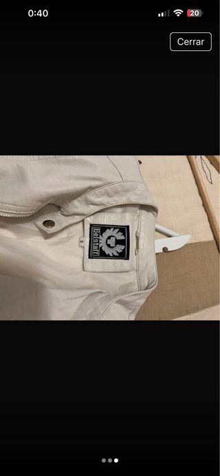 Cazadora Polipiel Blanca Talla S
