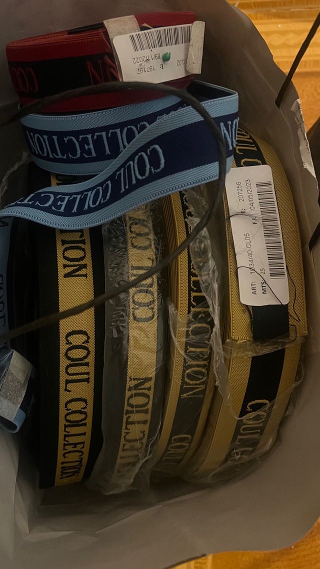 4 rollos de Cinta elástica  100m