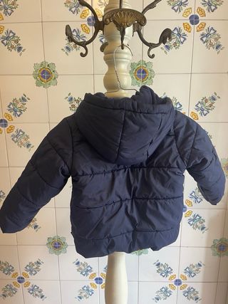 Cappotto bimba blu con volant