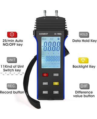 Manómetro Digital AIOMEST AI-189A