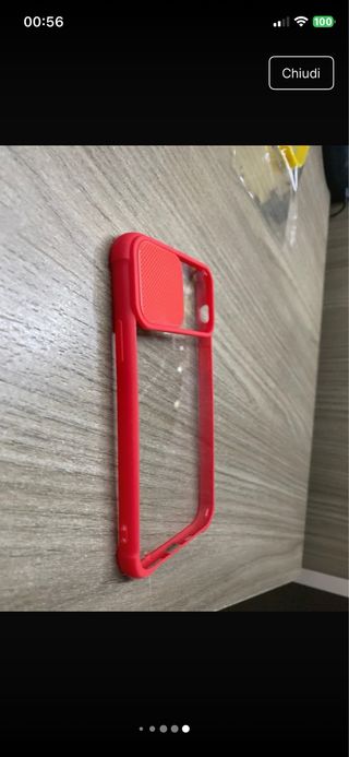 Cover iPhone 11 Pro Rosso con Copri Fotocamera