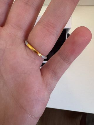 Anillo  Corazón Brillante S925 Dorado