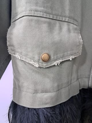 Chaqueta Zara Verde Talla XL con Plumas