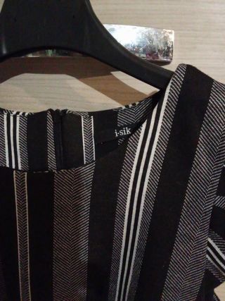 Vestito I.sik a righe nere e grigie taglia M