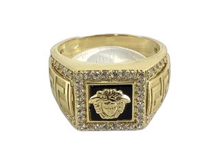 sello oro 18k con circonita