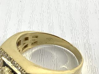 sello oro 18k con circonita