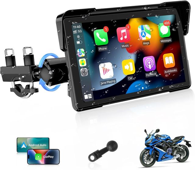 Pantalla 7 Carplay Android Auto Moto