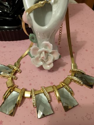 Collana vintage oro e grigio