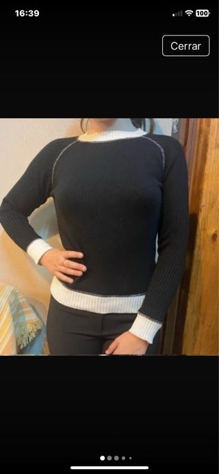 Jersey de mujer negro y blanco