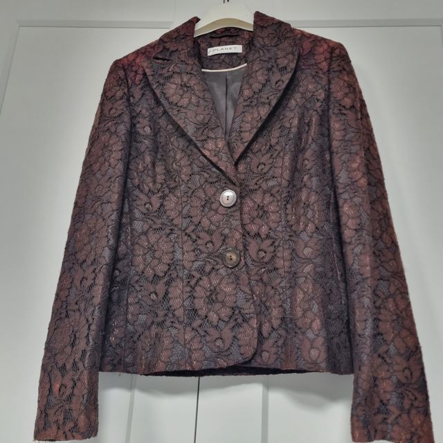 Blazer encaje marrón Planet
