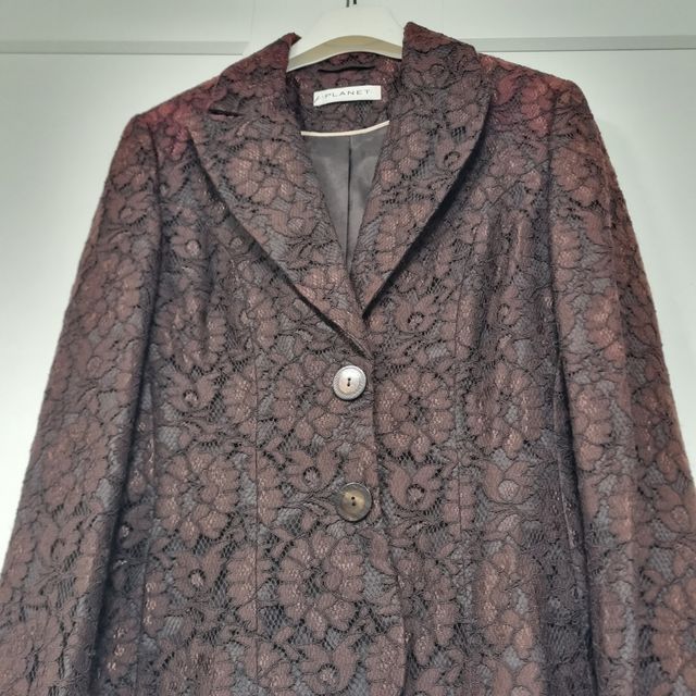 Blazer encaje marrón Planet