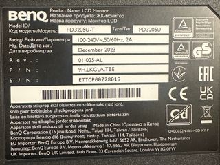 Monitor BenQ 32" 4K UHD