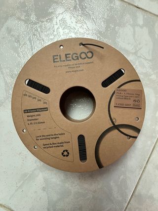 Filamento ELEGOO PLA Negro 1kg 1.75mm