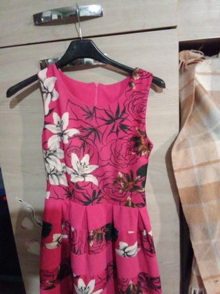 Abito Amarena M floreale fucsia
