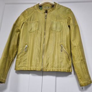 Cazadora polipiel pistacho Rever