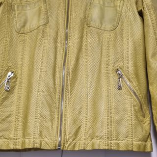 Cazadora polipiel pistacho Rever