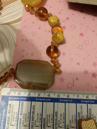Collana lunga simil ambra