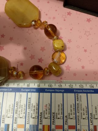 Collana lunga simil ambra