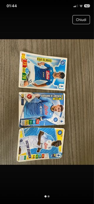 Carte Calciatori Napoli Eljif Elmas, Di Lorenzo, O
