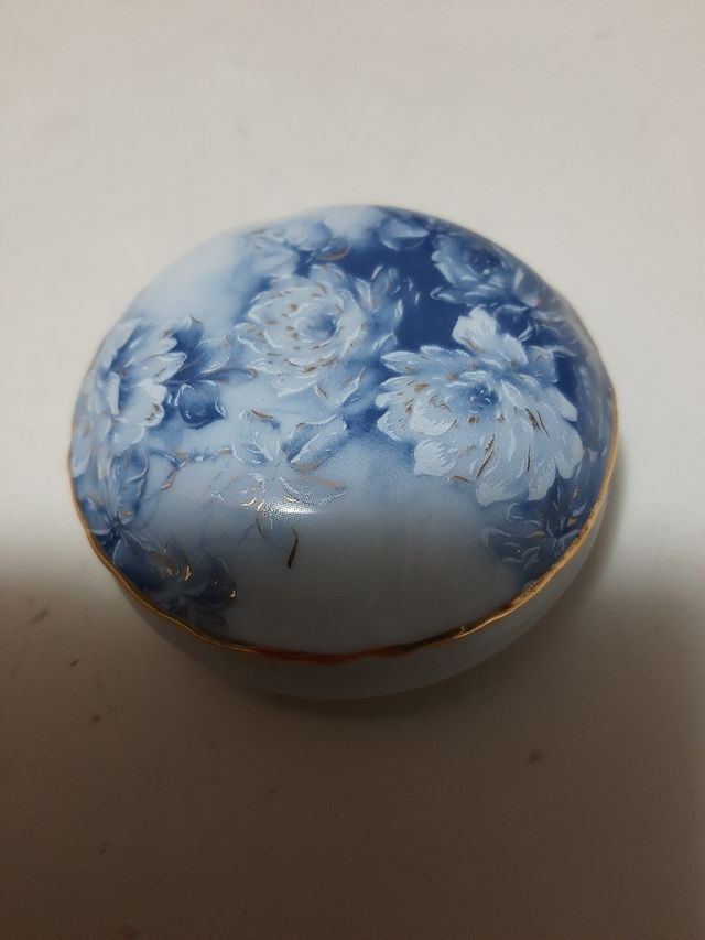 Portagioie antico Limoges decorato floreale