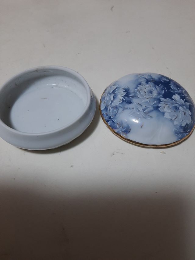 Portagioie antico Limoges decorato floreale