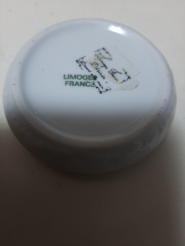 Portagioie antico Limoges decorato floreale