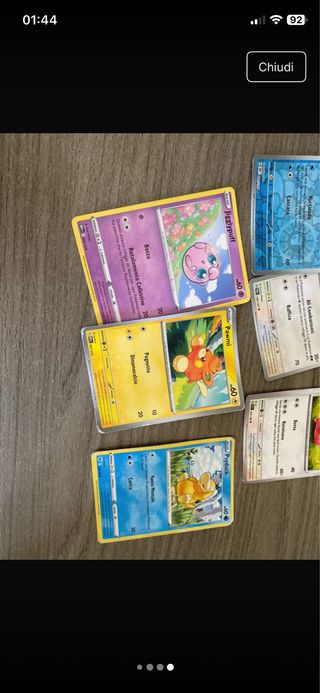 Carte Pokémon Jigglypuff, Pawmi, Psyduck