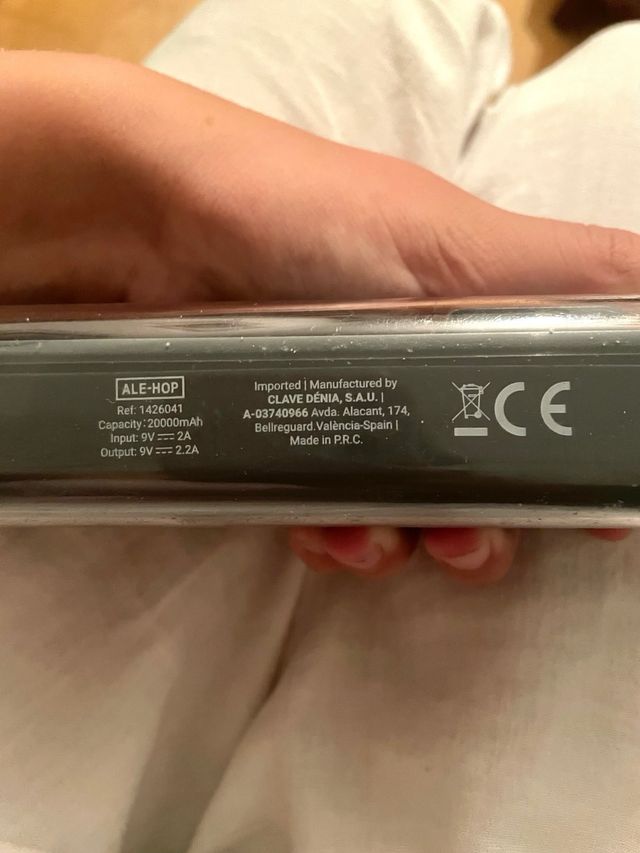 Batería Portátil ALE-HOP Carga Rápida