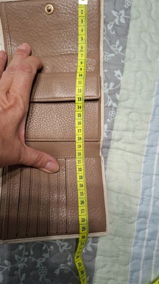 Cartera Purificación García beige y marrón